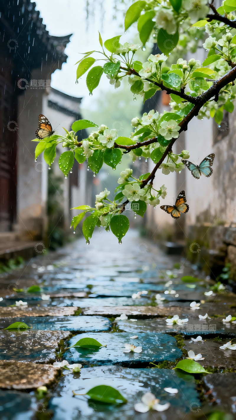 高清大图下载【趣麦麦图】春光中江南美丽小巷