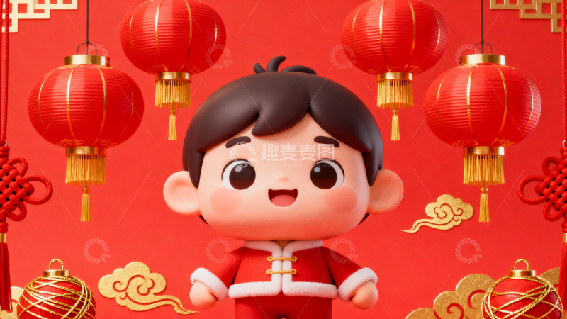 高清大图下载【趣麦麦图】新年元旦春节背景057