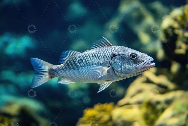 高清大图下载【趣麦麦图】鱼缸内的一条鱼