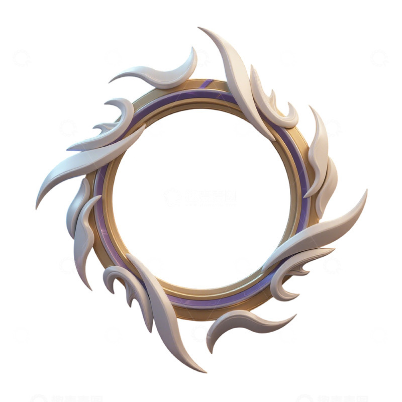 高清大图下载【趣麦麦图】奇幻风圆形图腾装饰设计元素