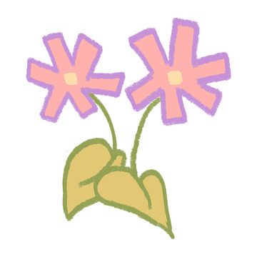 手绘卡通花朵图案简笔画