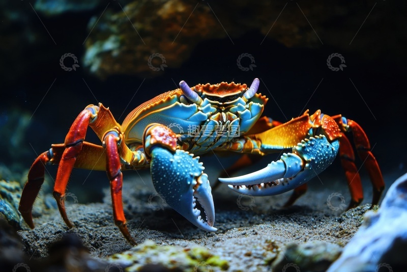 高清大图下载【趣麦麦图】一只大螃蟹摄影