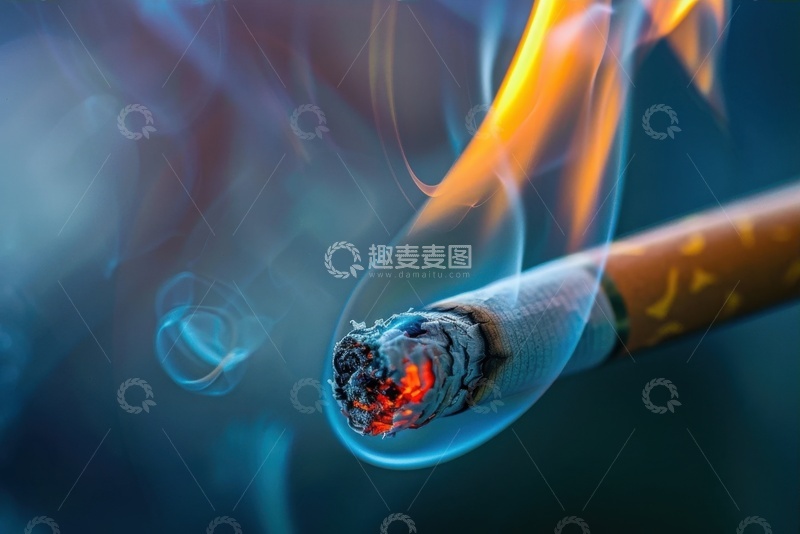 高清大图下载【趣麦麦图】燃烧的香烟摄影