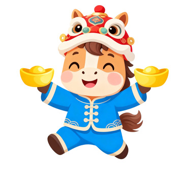 2026卡通马春节祝福形象设计