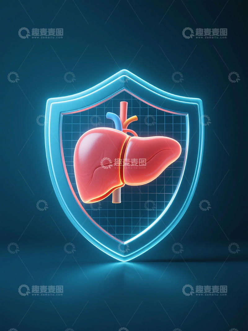 高清大图下载【趣麦麦图】霓虹肝保护医学图标设计