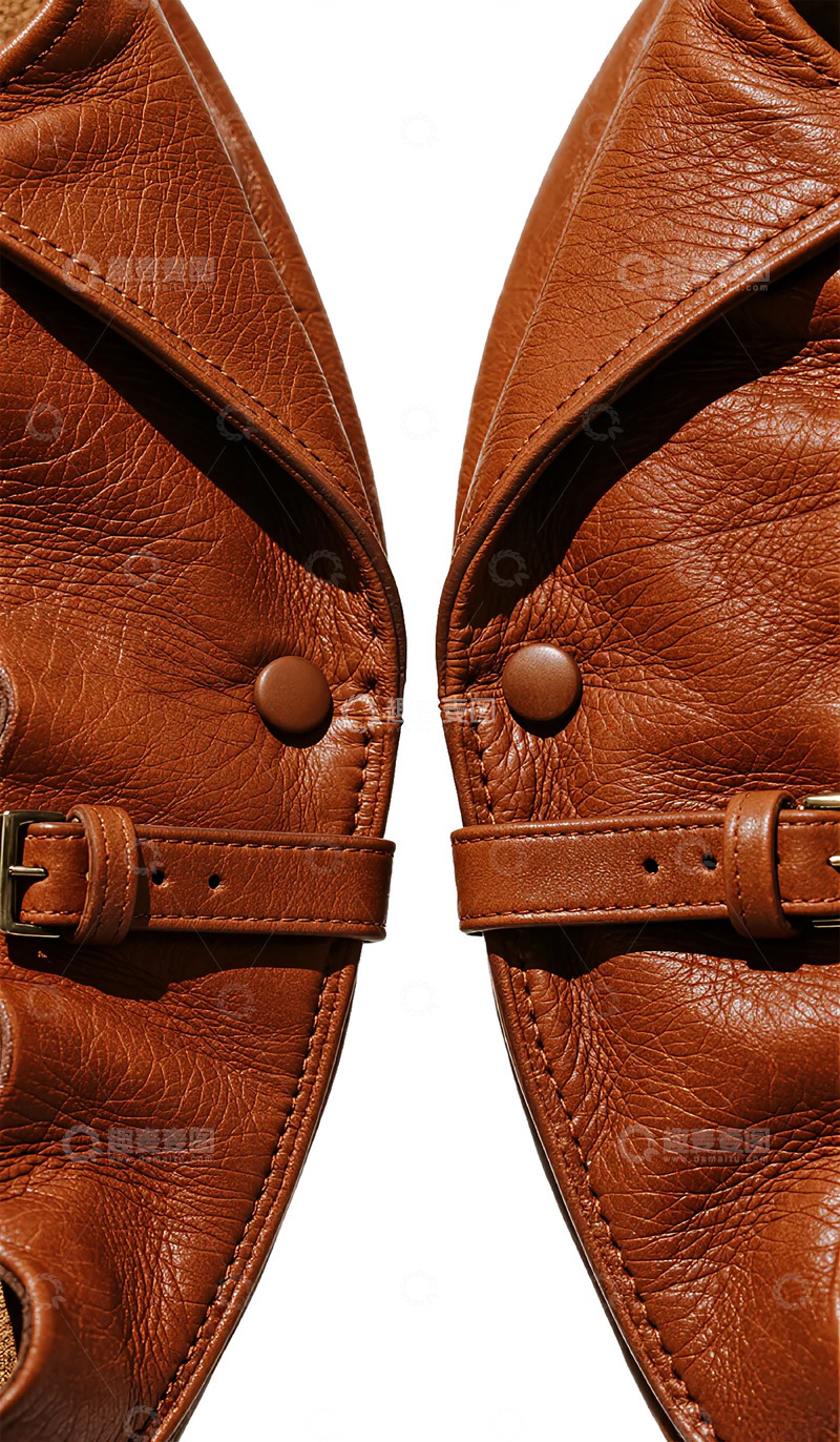 高清大图下载【趣麦麦图】棕色皮靴特写细节展示