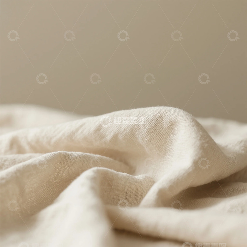 高清大图下载【趣麦麦图】米色织物褶皱特写