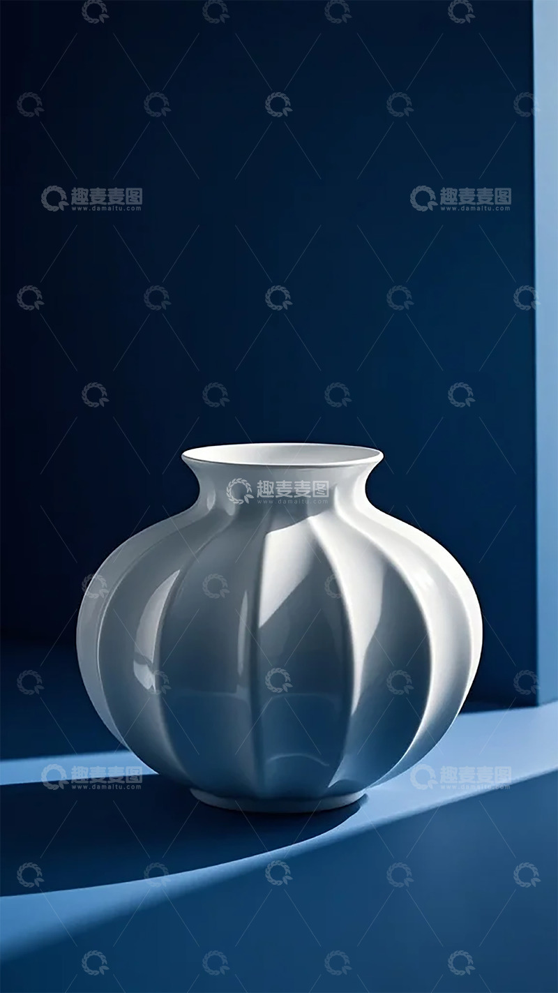 高清大图下载【趣麦麦图】-简约陶瓷花瓶设计素材
