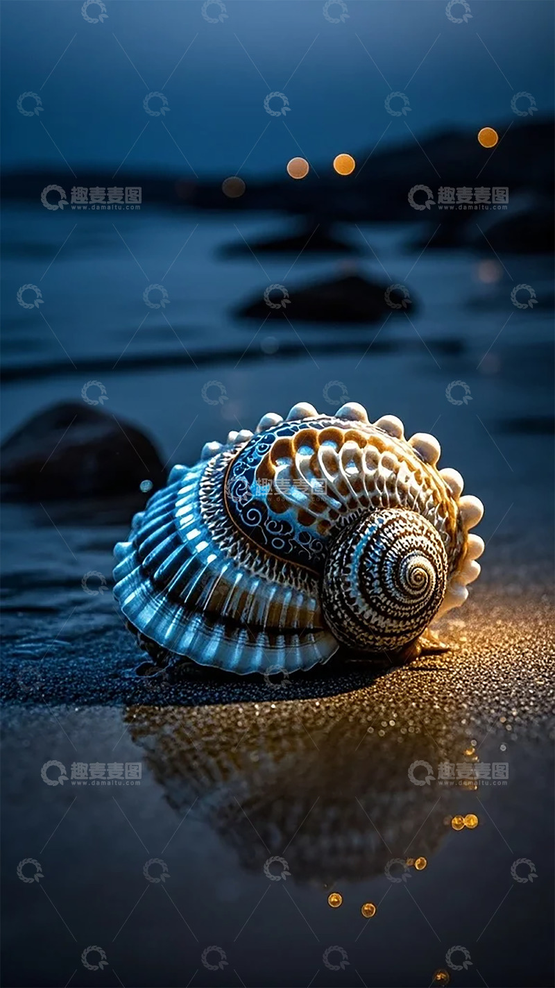 高清大图下载【趣麦麦图】海边贝壳美景摄影