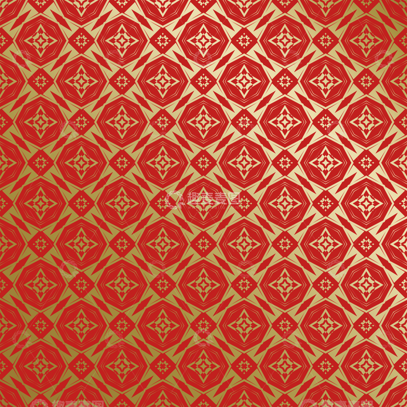 源文件下载【趣麦麦图】-红金中式喜庆花纹背景616