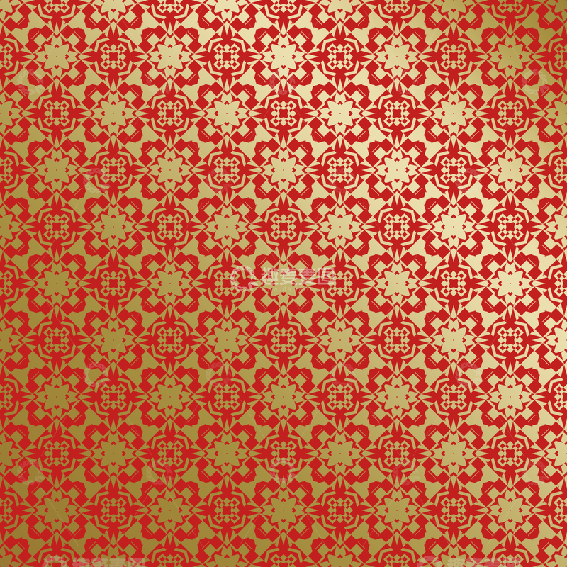 源文件下载【趣麦麦图】-红金中式喜庆花纹背景602
