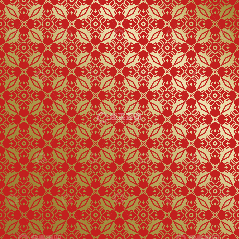 源文件下载【趣麦麦图】-红金中式喜庆花纹背景626