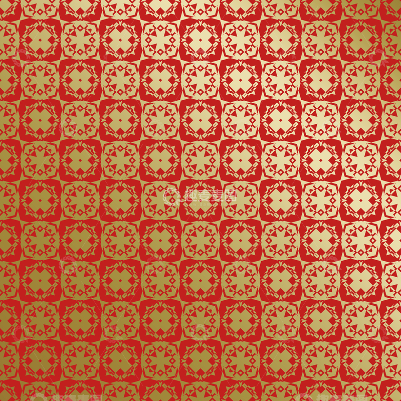 源文件下载【趣麦麦图】-红金中式喜庆花纹背景608