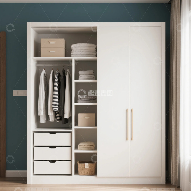 高清大图下载【趣麦麦图】现代简约衣柜收纳设计