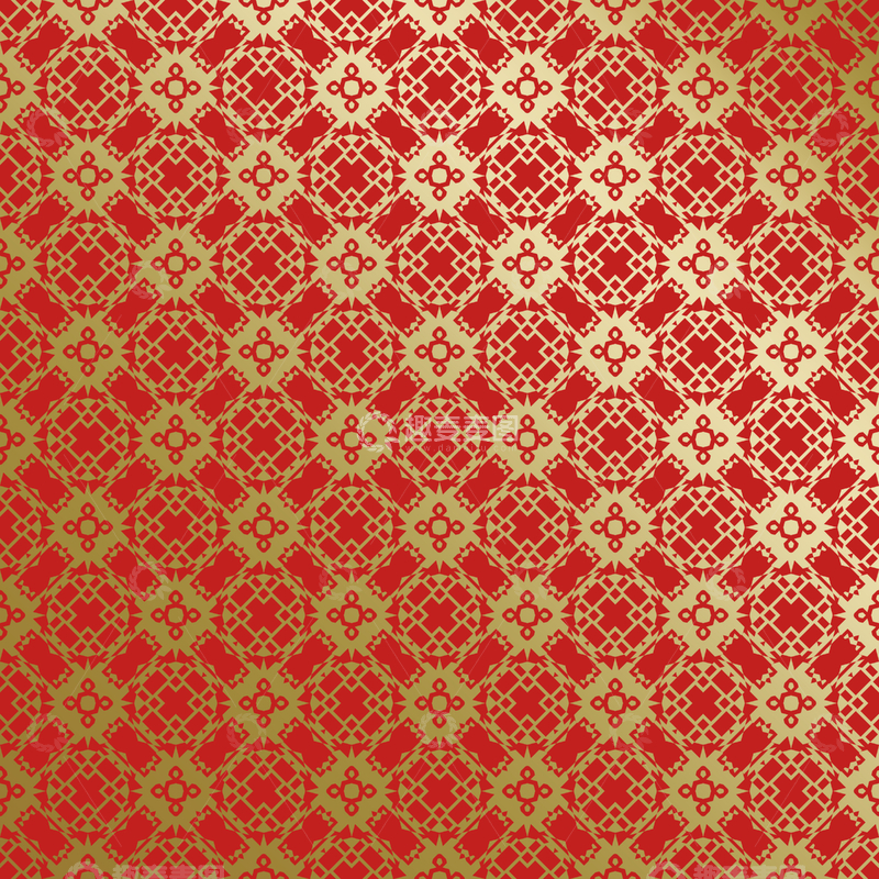 源文件下载【趣麦麦图】-红金中式喜庆花纹背景627
