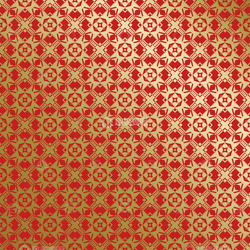 源文件下载【趣麦麦图】-红金中式喜庆花纹背景609