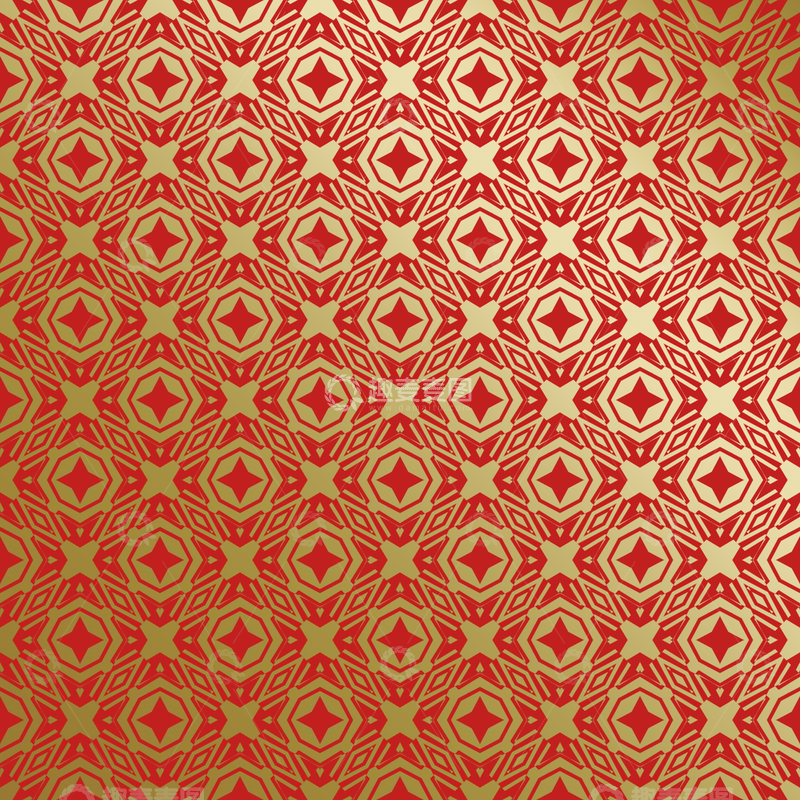 源文件下载【趣麦麦图】-红金中式喜庆花纹背景613