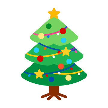 卡通圣诞树装饰图案