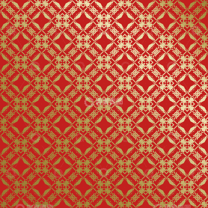 源文件下载【趣麦麦图】-红金中式喜庆花纹背景638