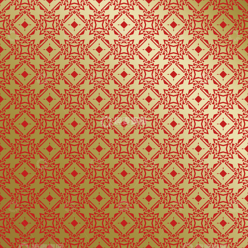 源文件下载【趣麦麦图】-红金中式喜庆花纹背景660