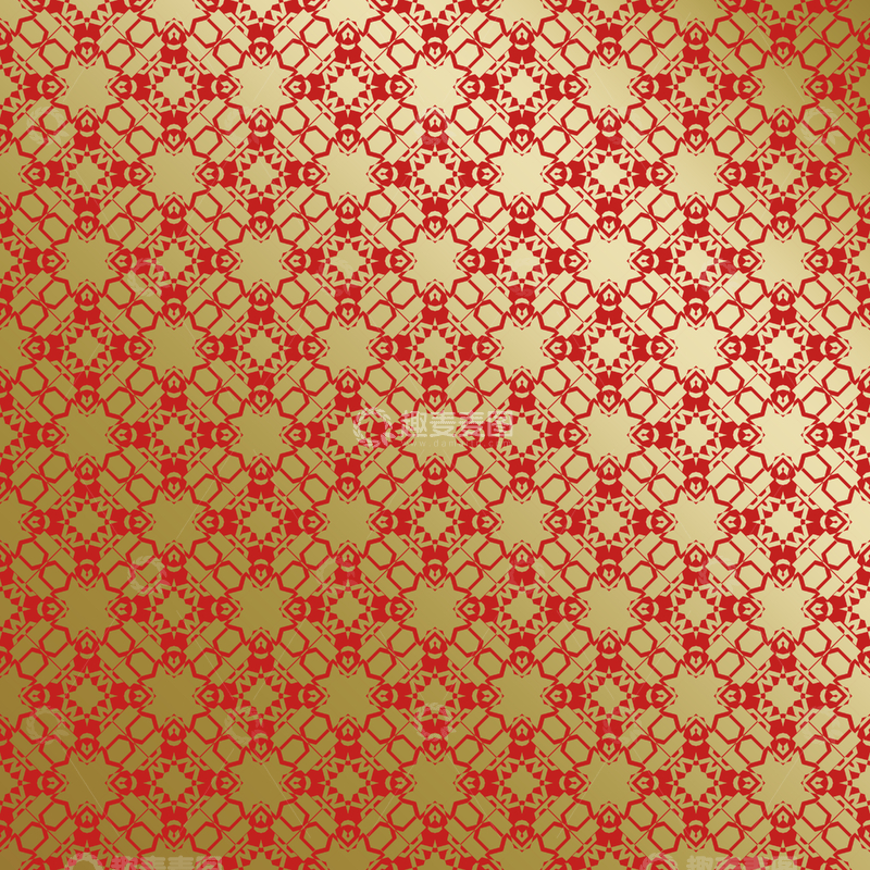 源文件下载【趣麦麦图】-红金中式喜庆花纹背景636