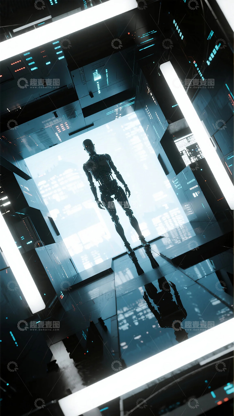 高清大图下载【趣麦麦图】未来科幻机器人场景