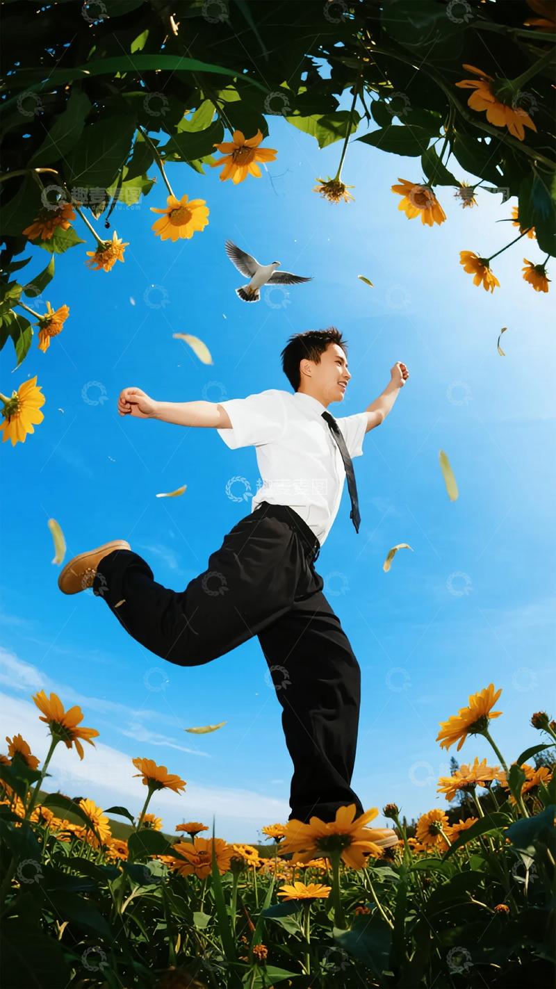 高清大图下载【趣麦麦图】田野欢舞青春风光摄影