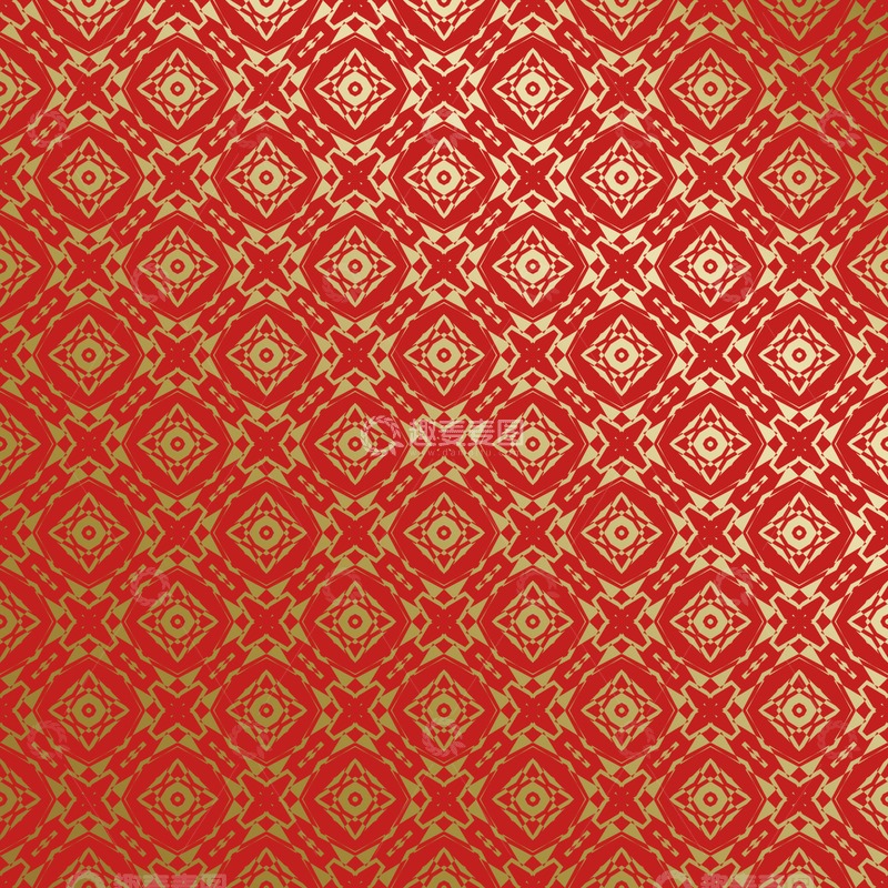 源文件下载【趣麦麦图】-红金中式喜庆花纹背景652