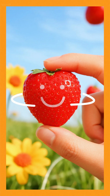 笑脸草莓春日摄影