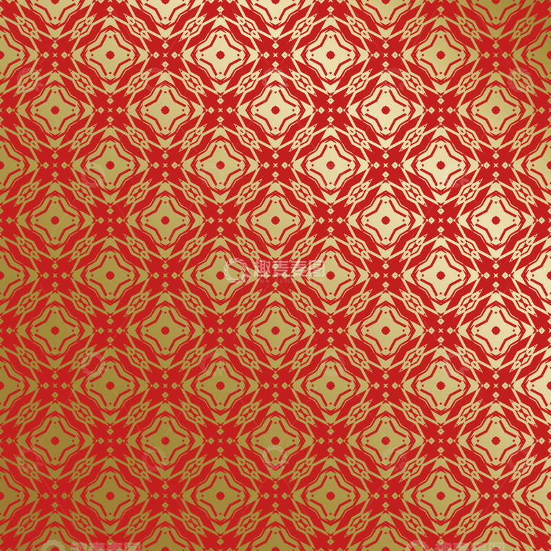 源文件下载【趣麦麦图】-红金中式喜庆花纹背景659