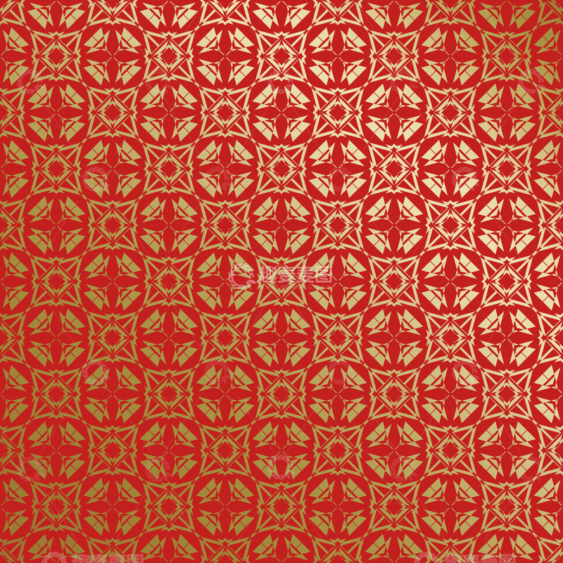 源文件下载【趣麦麦图】-红金中式喜庆花纹背景650