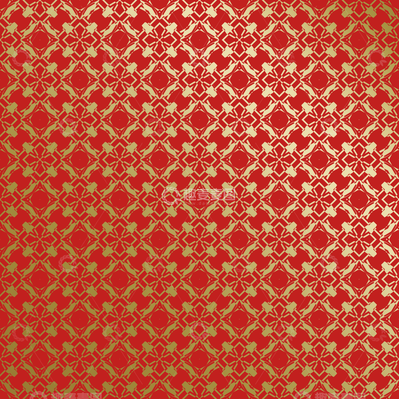 源文件下载【趣麦麦图】-红金中式喜庆花纹背景657