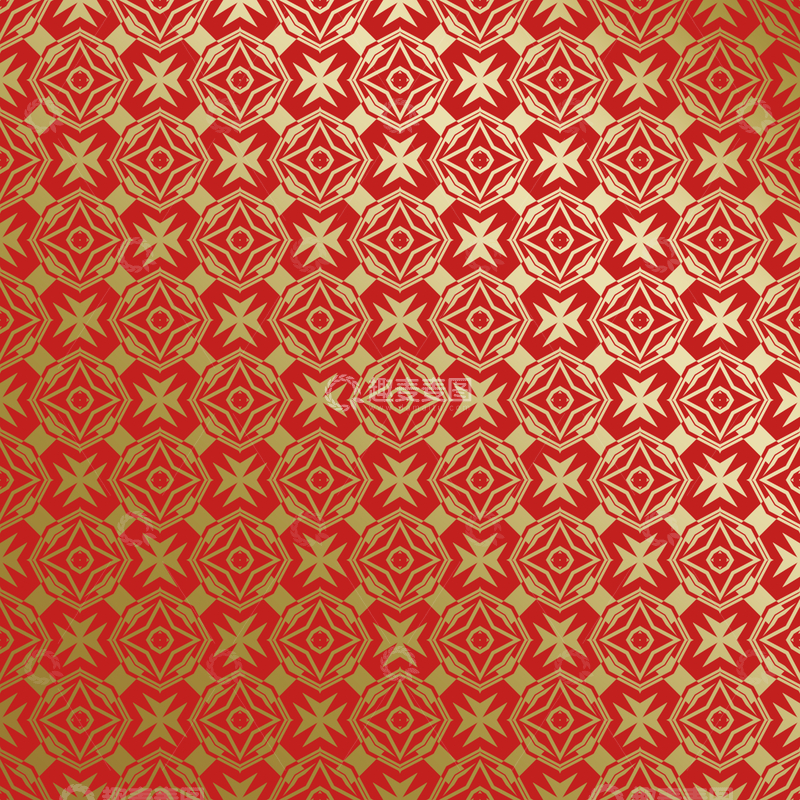 源文件下载【趣麦麦图】-红金中式喜庆花纹背景631