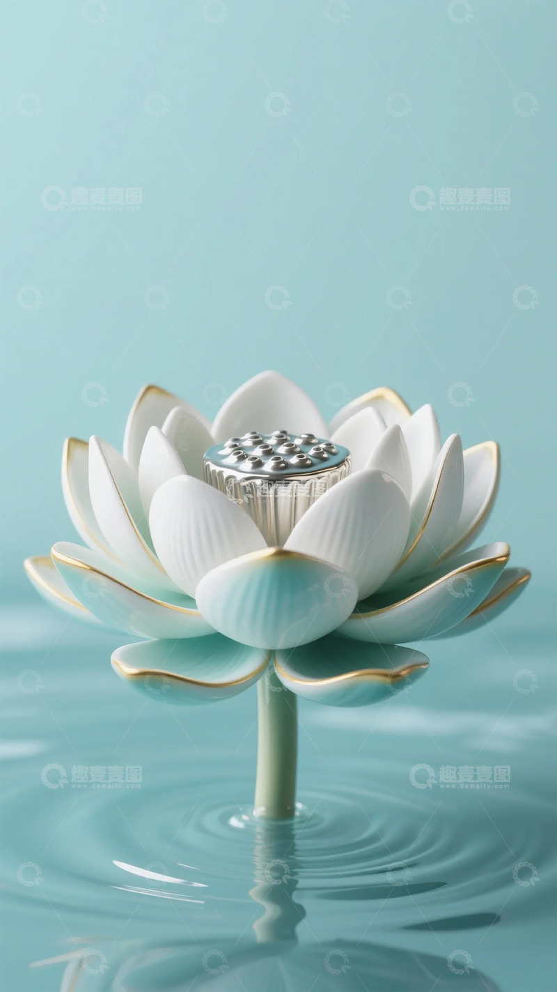 高清大图下载【趣麦麦图】莲花装饰艺术品设计