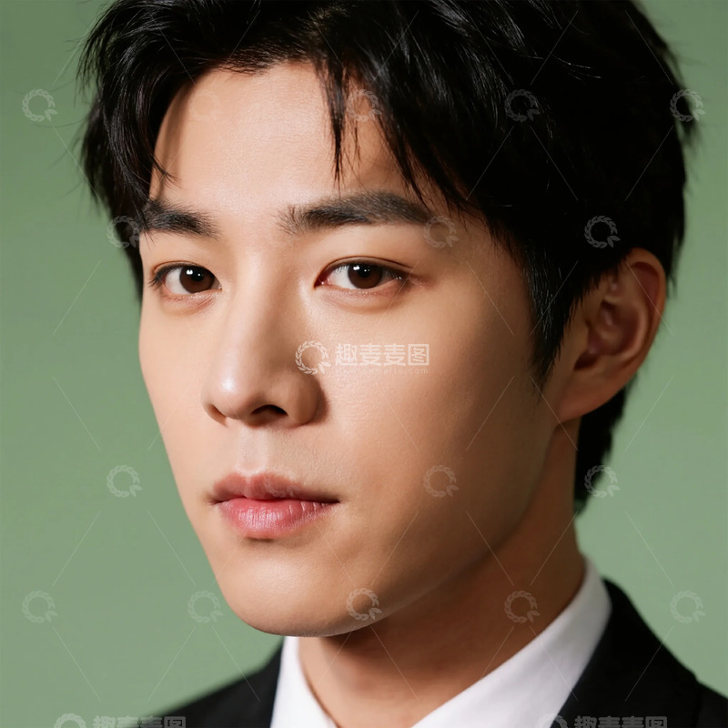 高清大图下载【趣麦麦图】青年男性证件照正式肖像