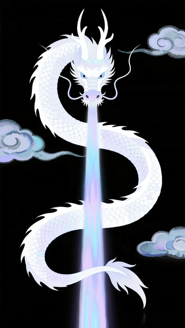 神话青龙插画