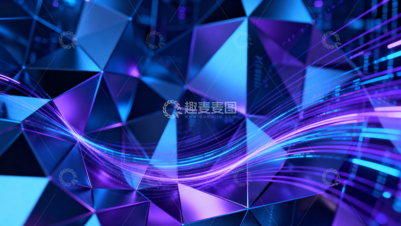 高清大图下载【趣麦麦图】科技风数据背景004