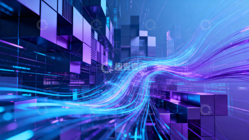 高清大图下载【趣麦麦图】科技风数据背景013
