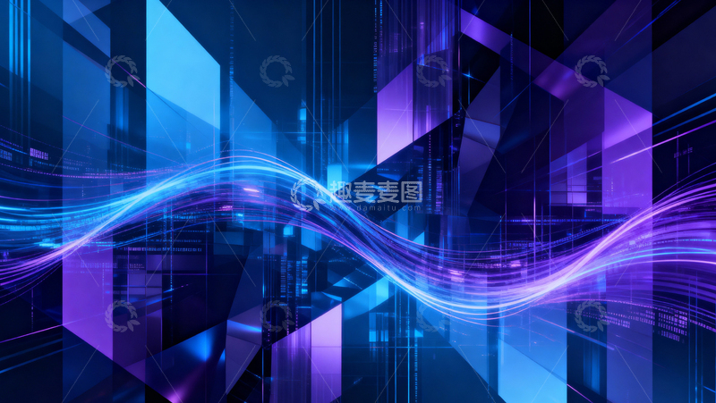 高清大图下载【趣麦麦图】-科技风数据背景006