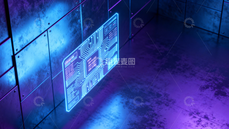 高清大图下载【趣麦麦图】科技风数据背景020