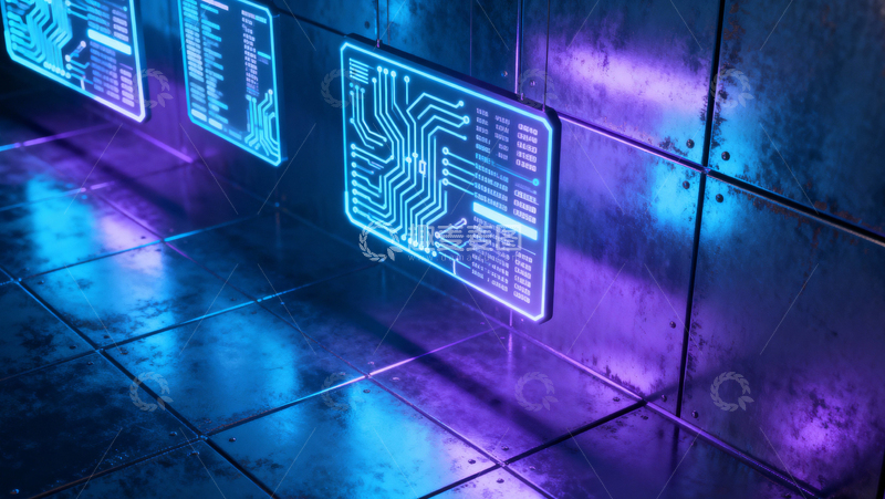 高清大图下载【趣麦麦图】科技风数据背景017