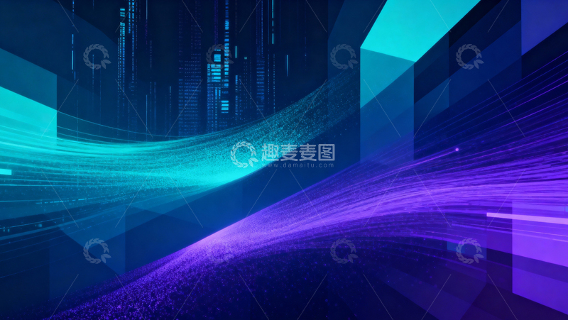 高清大图下载【趣麦麦图】科技风数据背景015