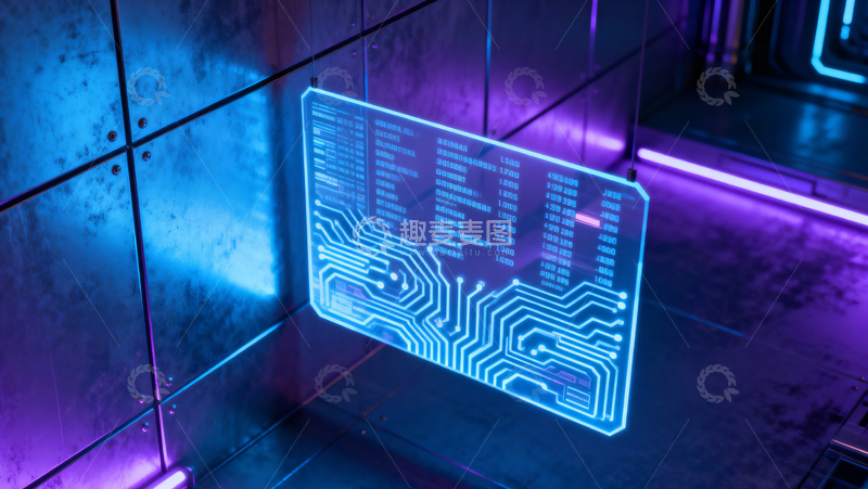 高清大图下载【趣麦麦图】科技风数据背景014