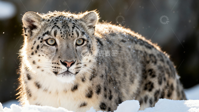 高清大图下载【趣麦麦图】可爱雪豹004