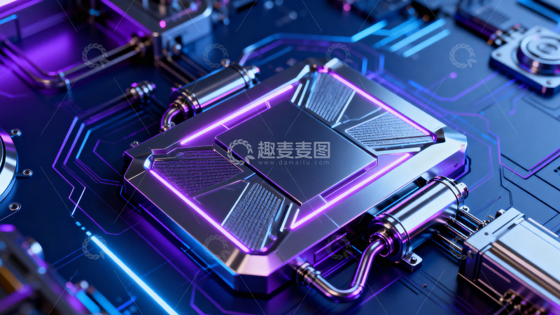 高清大图下载【趣麦麦图】科技风数据背景021