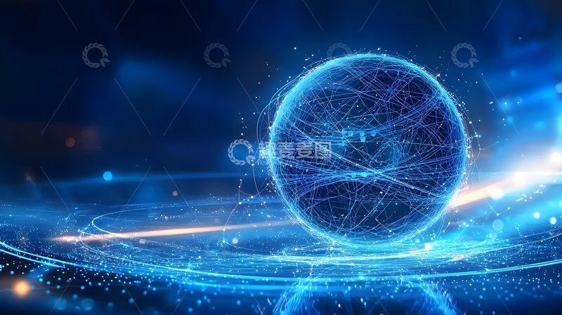 高清大图下载【趣麦麦图】科技风数字地球未来感背景图