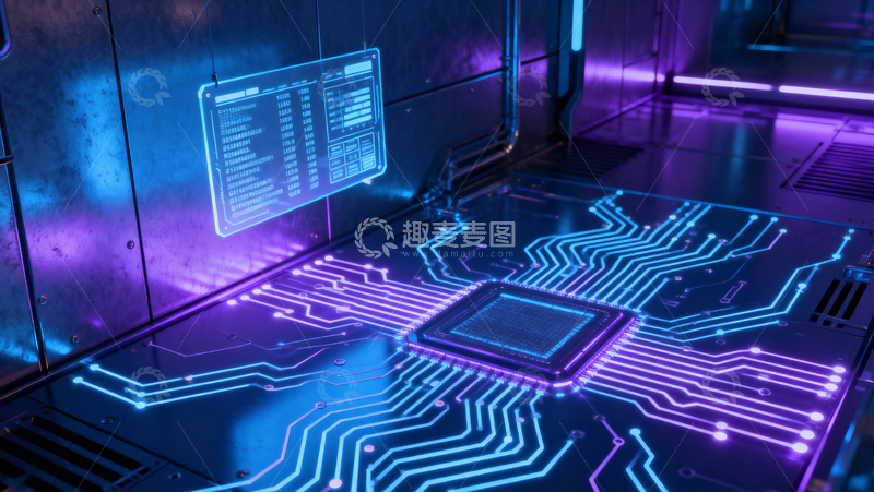 高清大图下载【趣麦麦图】科技风数据背景023