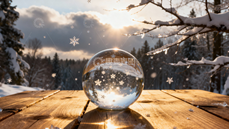 高清大图下载【趣麦麦图】气泡冰晶001
