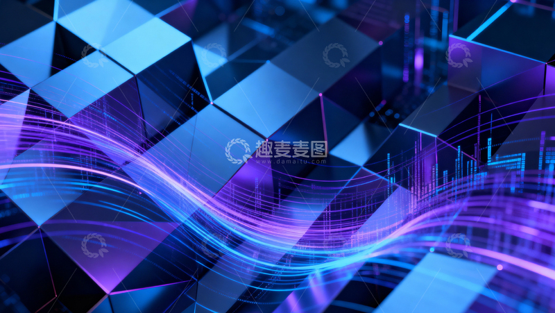 高清大图下载【趣麦麦图】科技风数据背景022