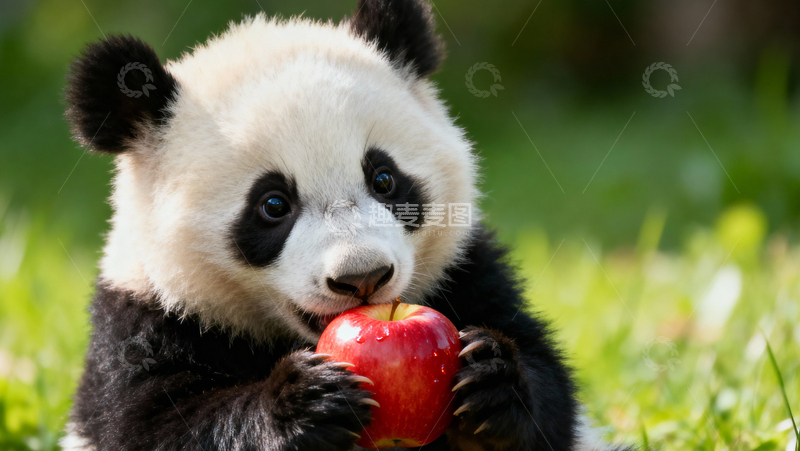 高清大图下载【趣麦麦图】可爱大熊猫013